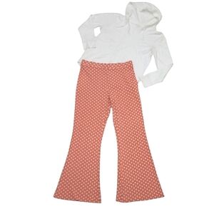 Wild Fable Retro High Waist Rise Flare Pants Bell Bottom Floral Yoga Leggings